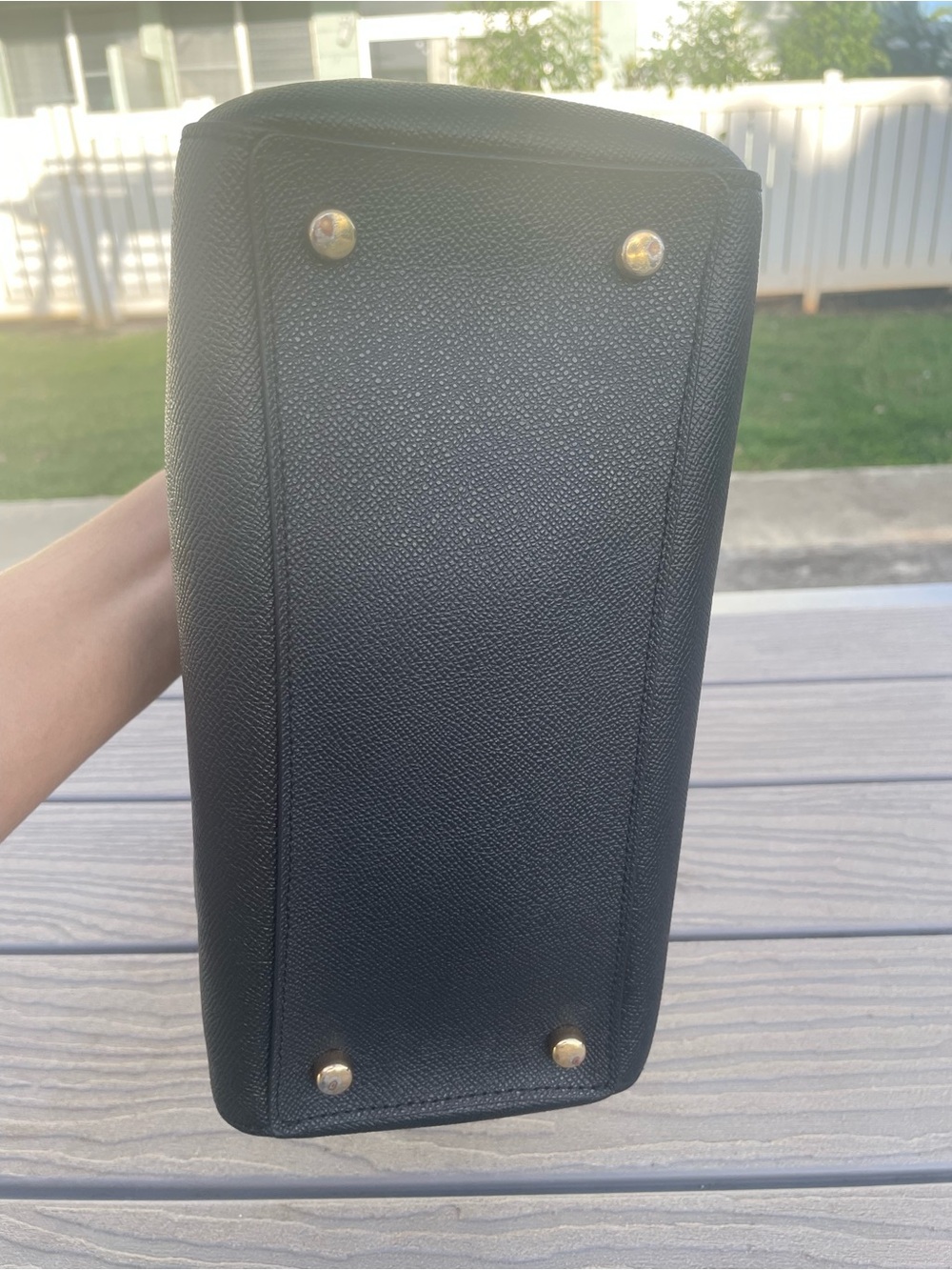 Coach Medium Black Leather Rowen with Gold Hardware - Picture 6 of 7